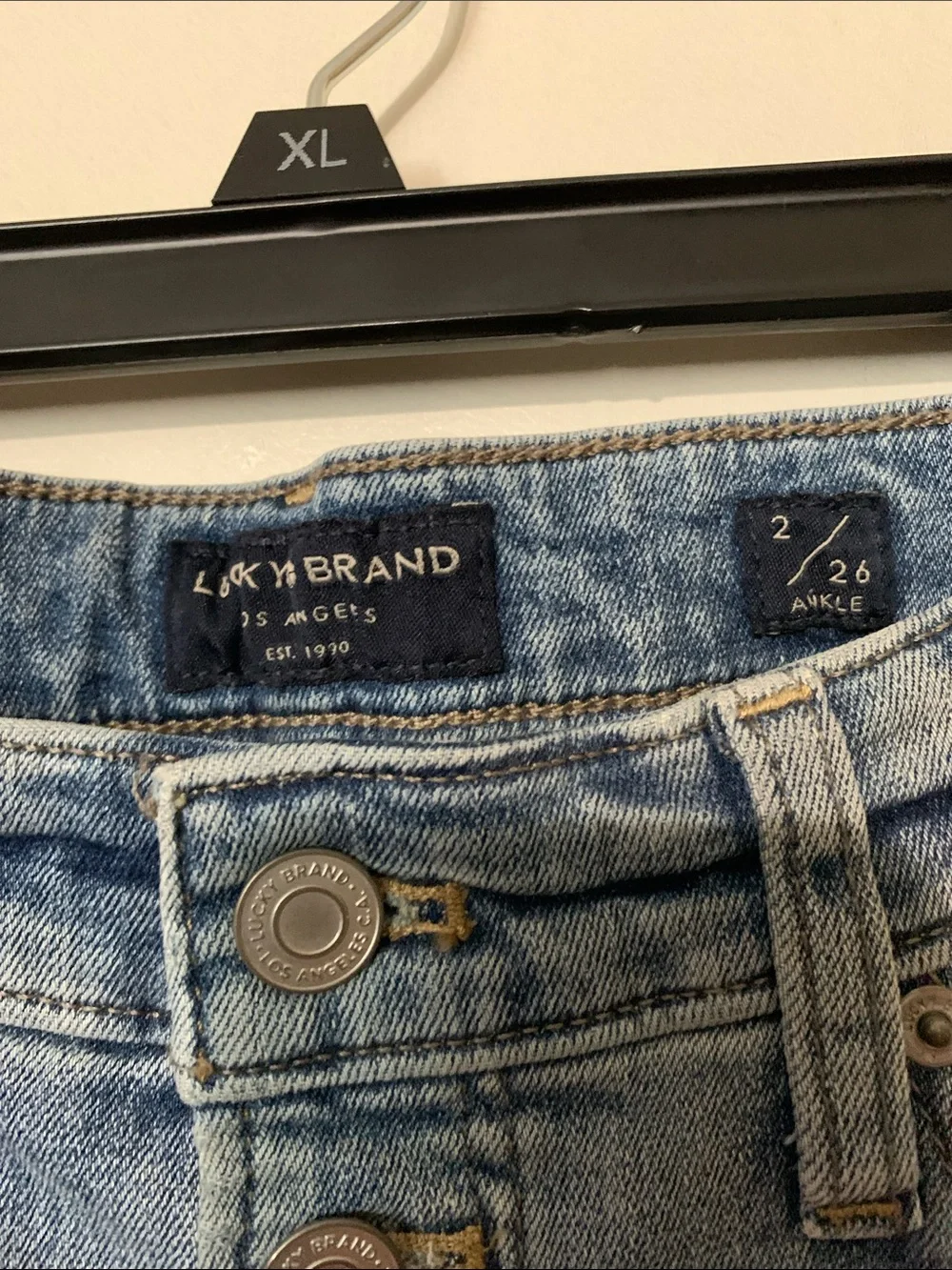 Lucky Brand High-Rise Light Blue Button-Fly Jeans